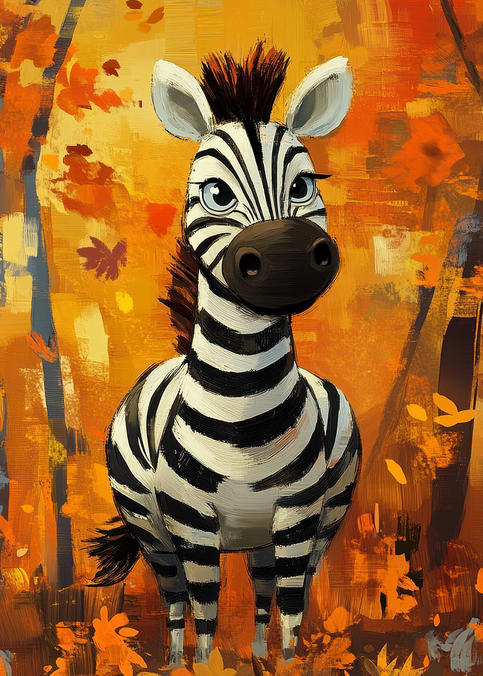Cute Zebra Painting