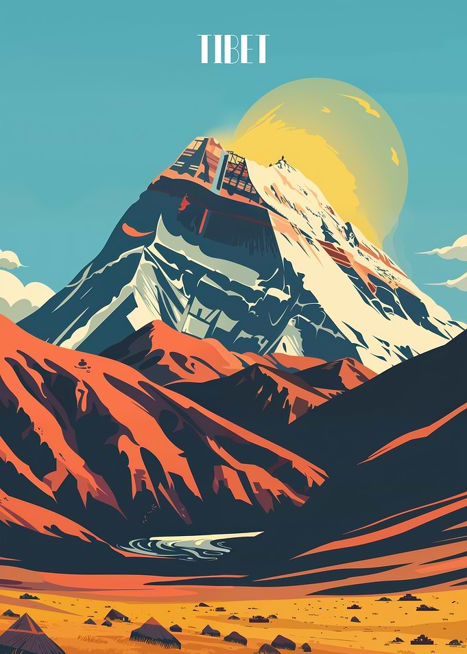 Tibet Mountain Landscape