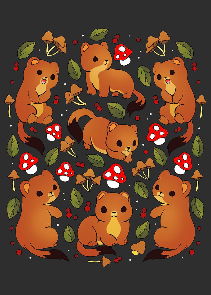 Cute Weasel Pattern