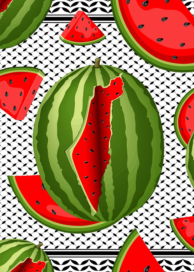 Watermelon Palestine Map