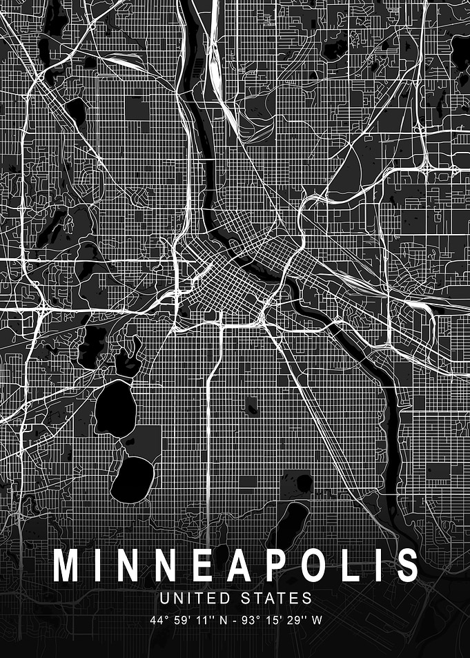 Minneapolis Dark Map