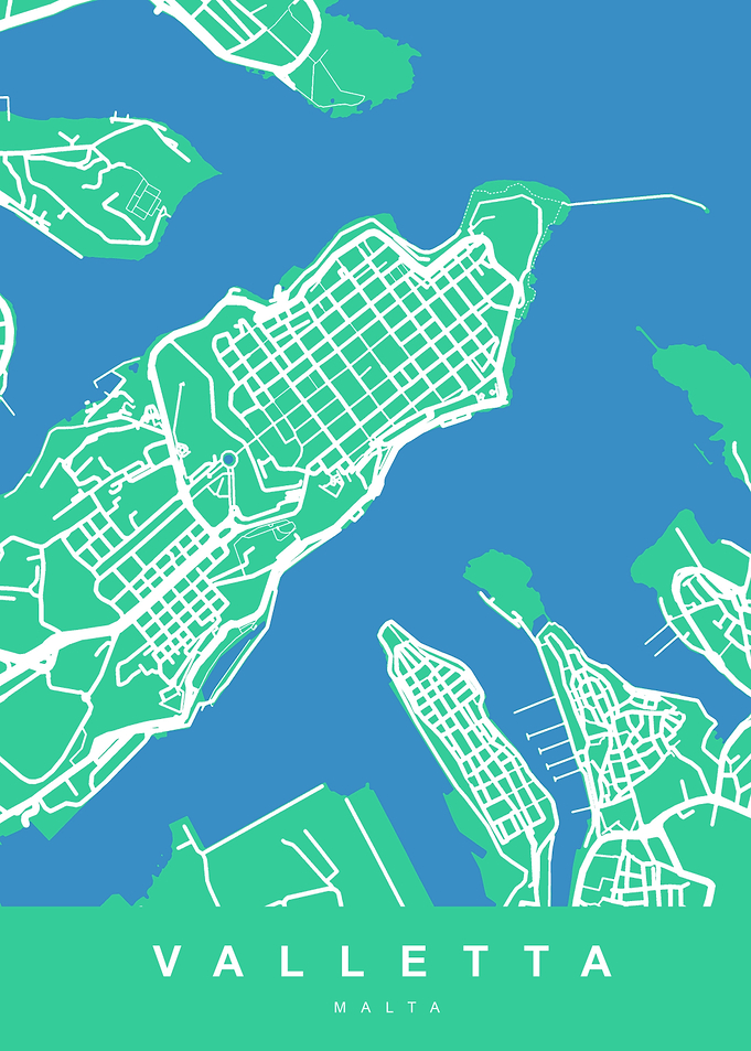 MAP VALLETTA MALTA