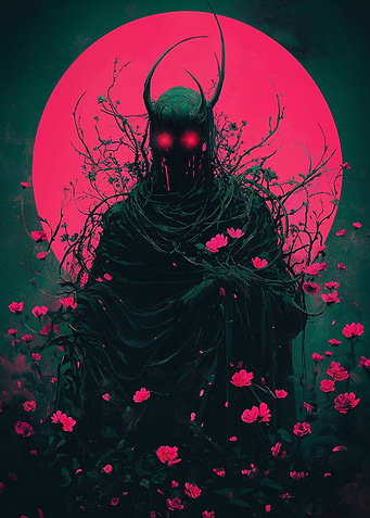 Dark Figure in Bloom
