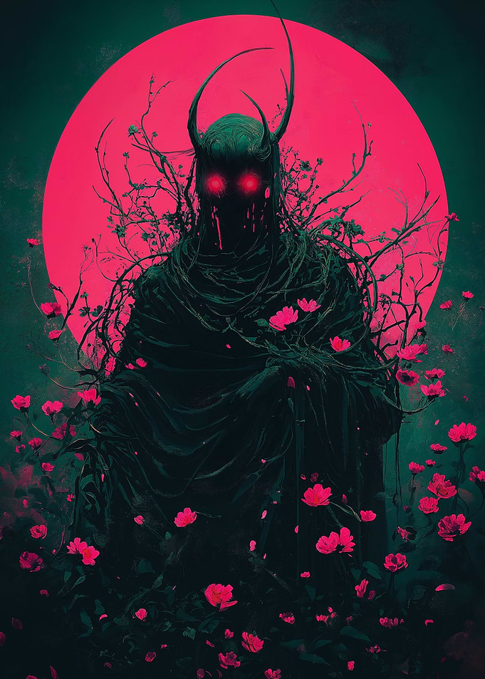 Dark Figure in Bloom