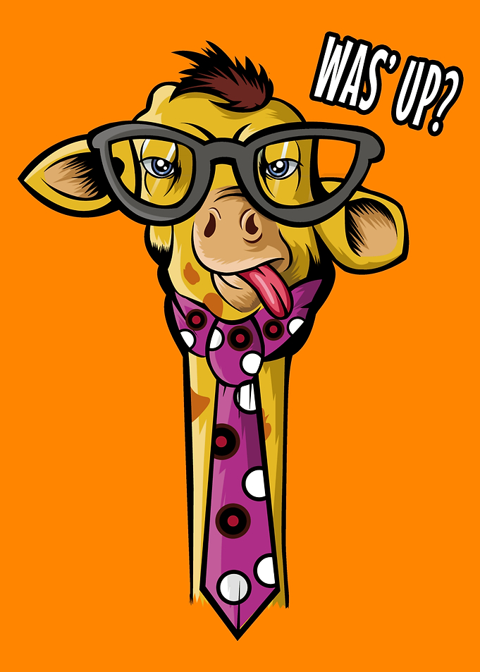 Cool Giraffe with Glasses