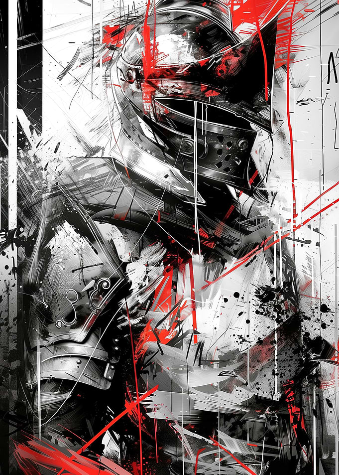 Knight in Armor Abstract