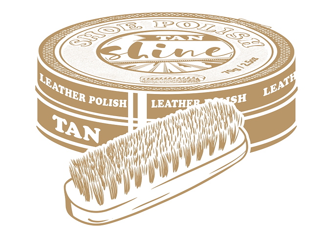 Tan Shoe Polish & Brush