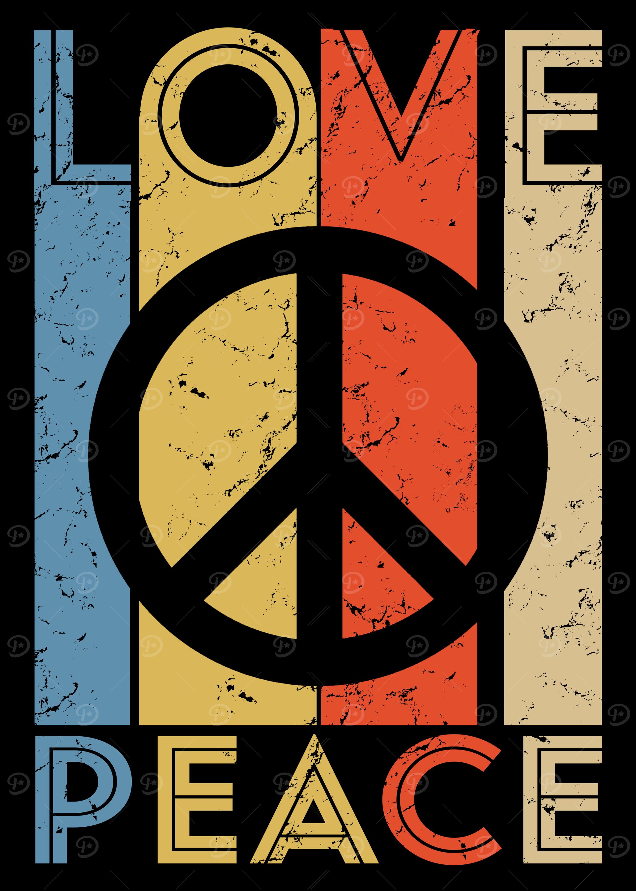 Peace & Love Retro Design