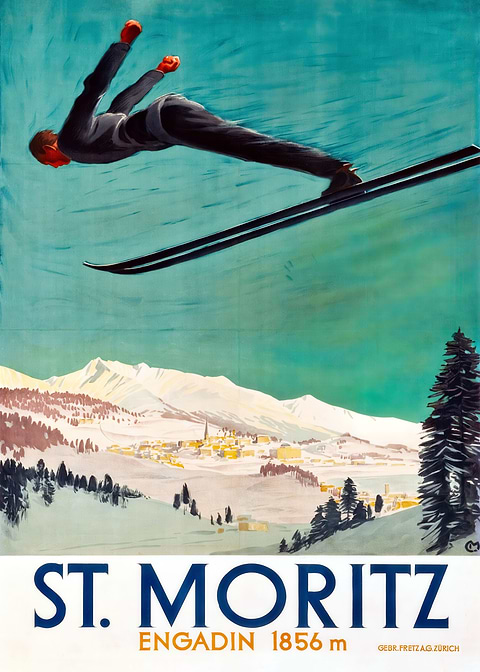 Swiss Adventure Awaits — vintage travel poster on metal