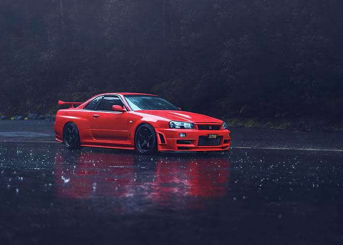 Red Nissan GTR R34
