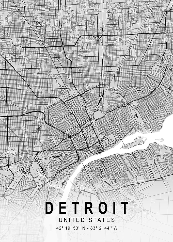 Detroit Light Map