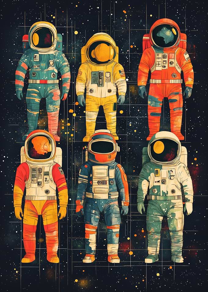 Astronaut Crew in Space