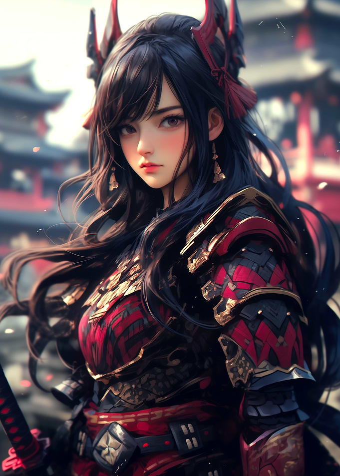 Anime Samurai Warrior Maiden