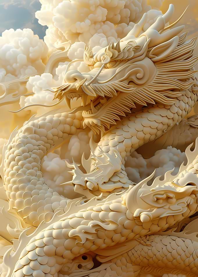 Asian White Dragon
