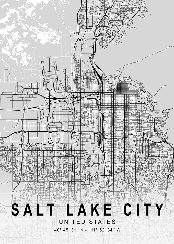 Salt Lake City Light Map
