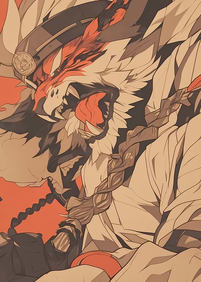 Furry Warrior Portrait