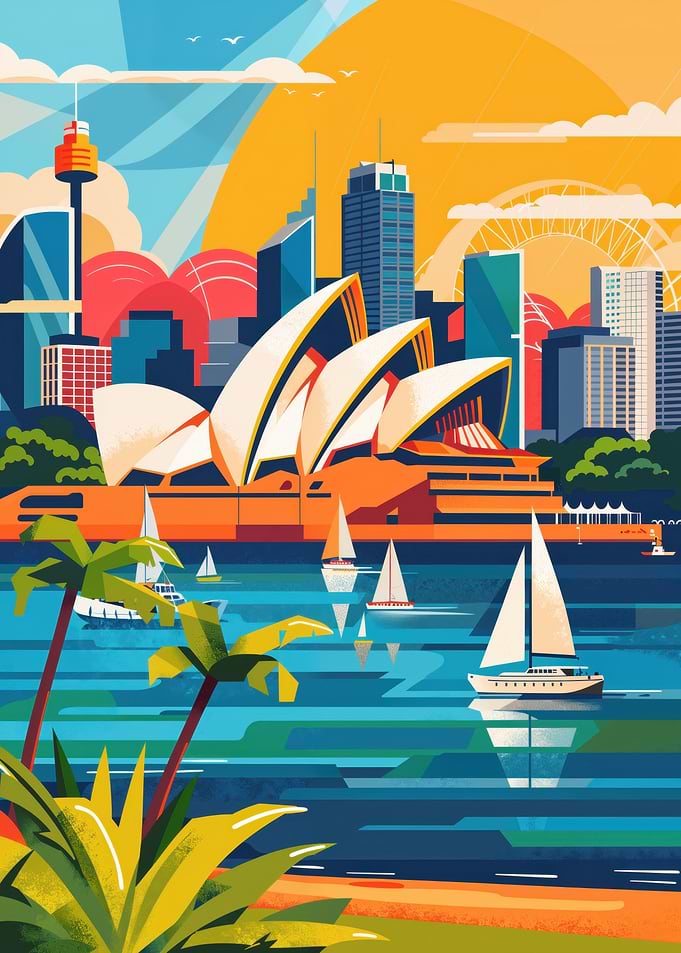 Sydney Skyline Illustration