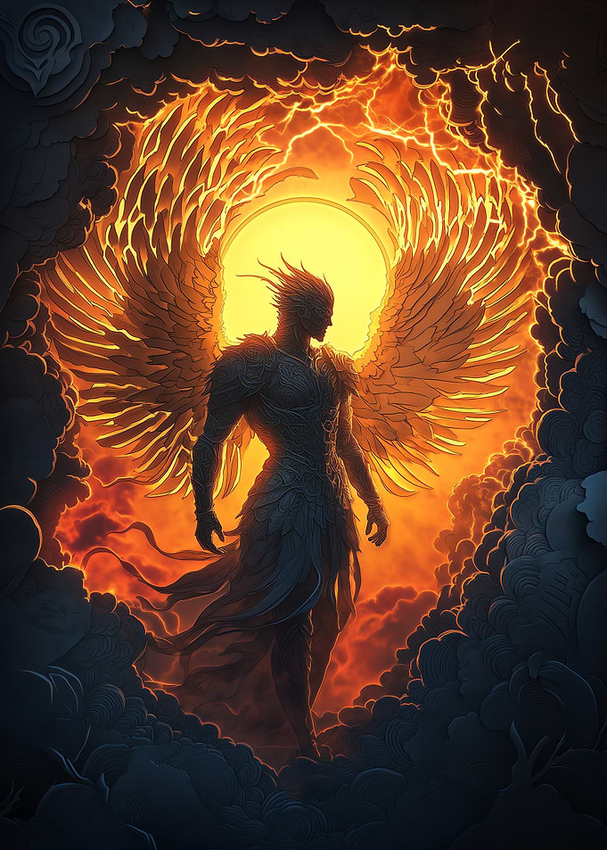 Angelic Figure in Fire