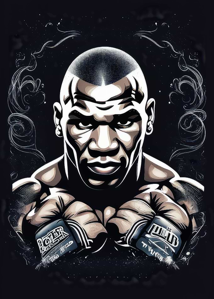 Mike Tyson Boxing Illustra