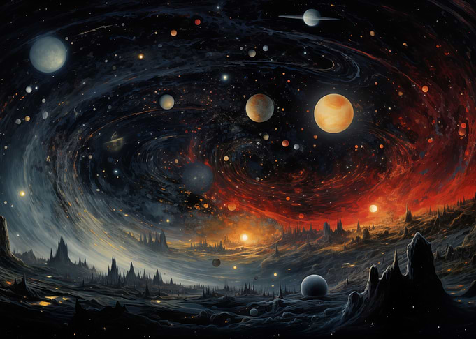 Cosmic Night Landscape
