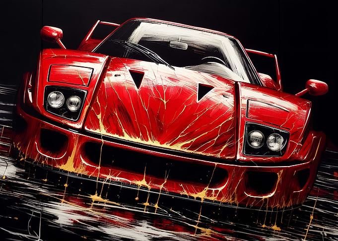 Ferrari F40 Art Print