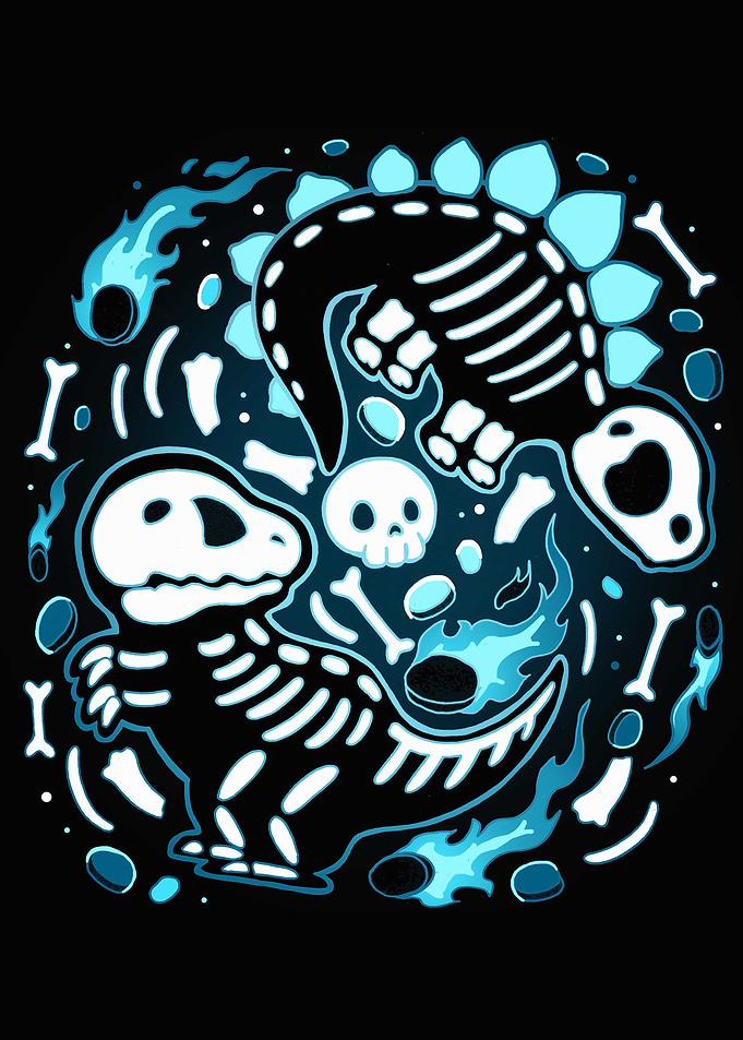 Skeleton Dinosaur Art