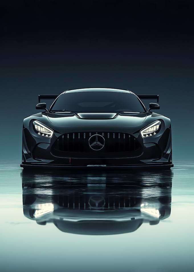 Black Mercedes AMG GT3
