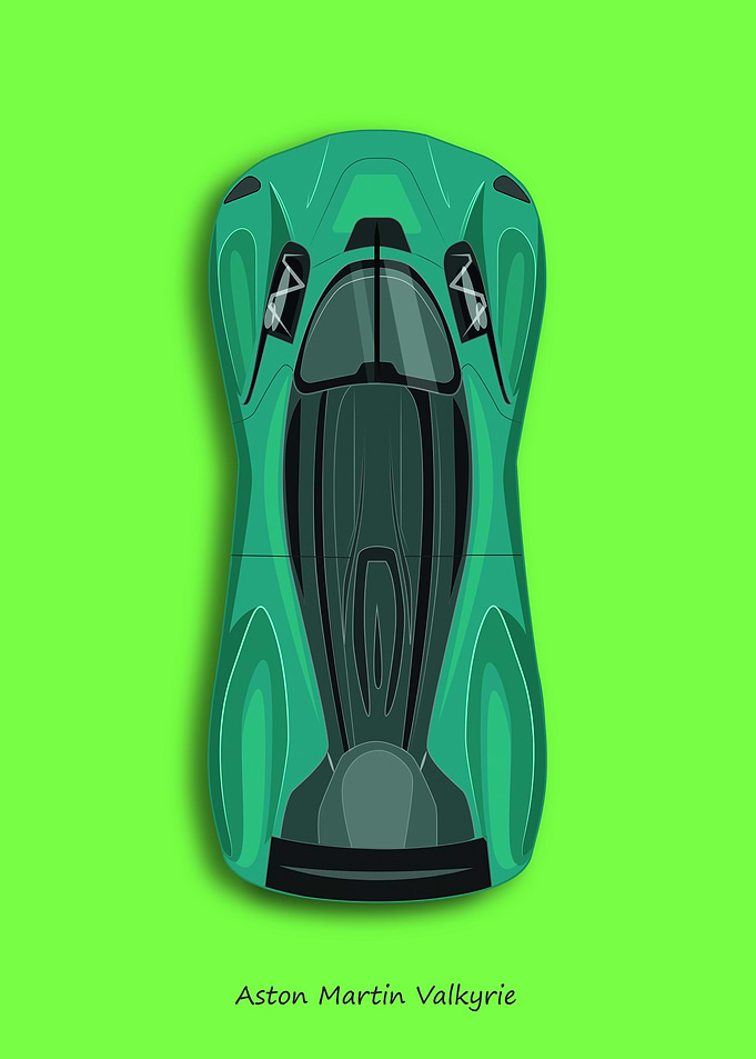 Aston Martin Valkyrie Top View