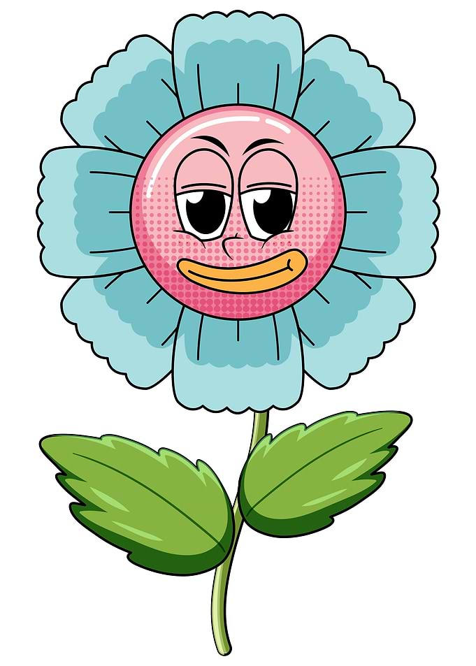 Smiling Flower Cartoon