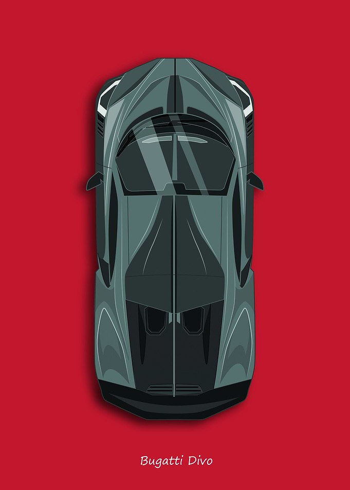 Bugatti Divo Top View