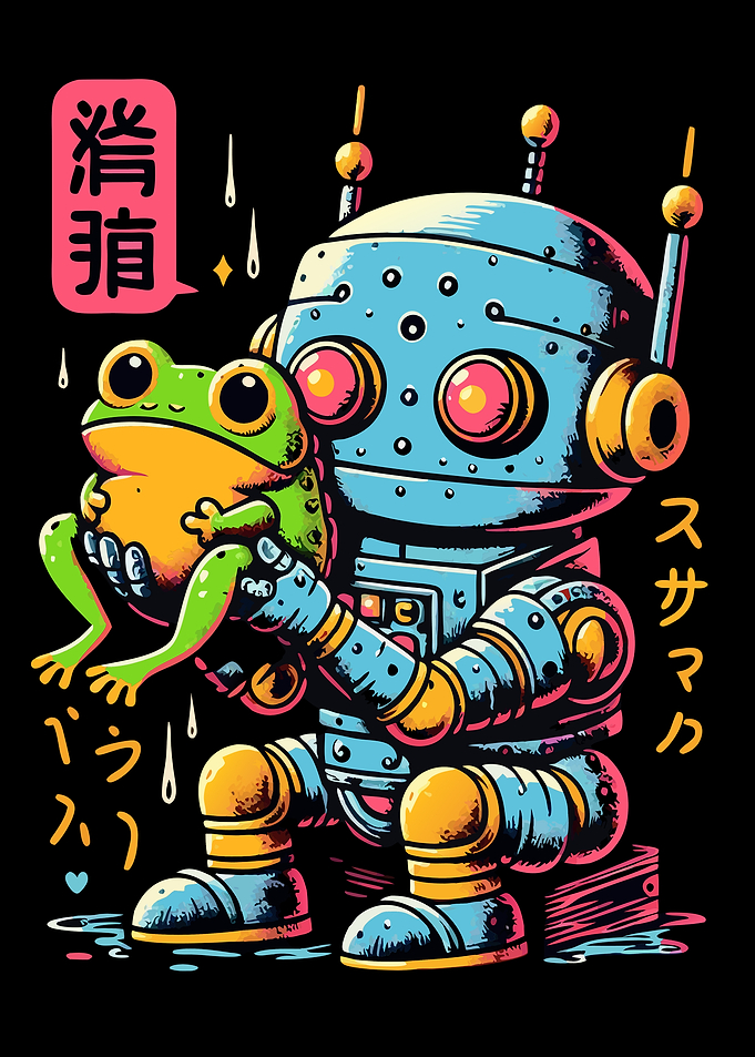 Robot and Frog Friends