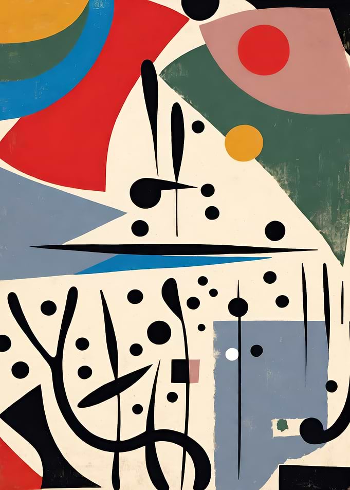 Abstract Art with Circles and Lines