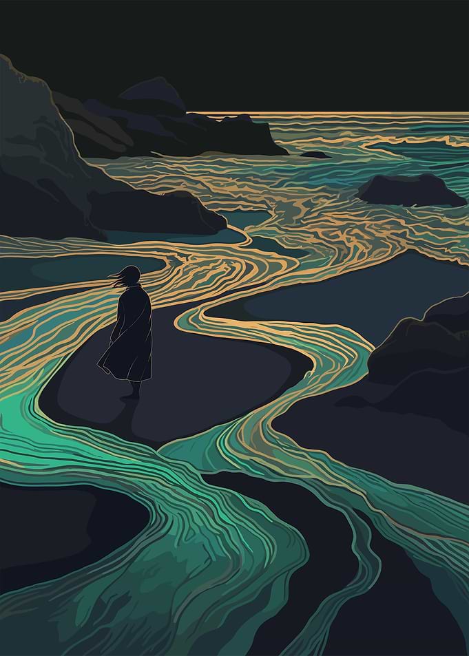 Silhouette by the Sea