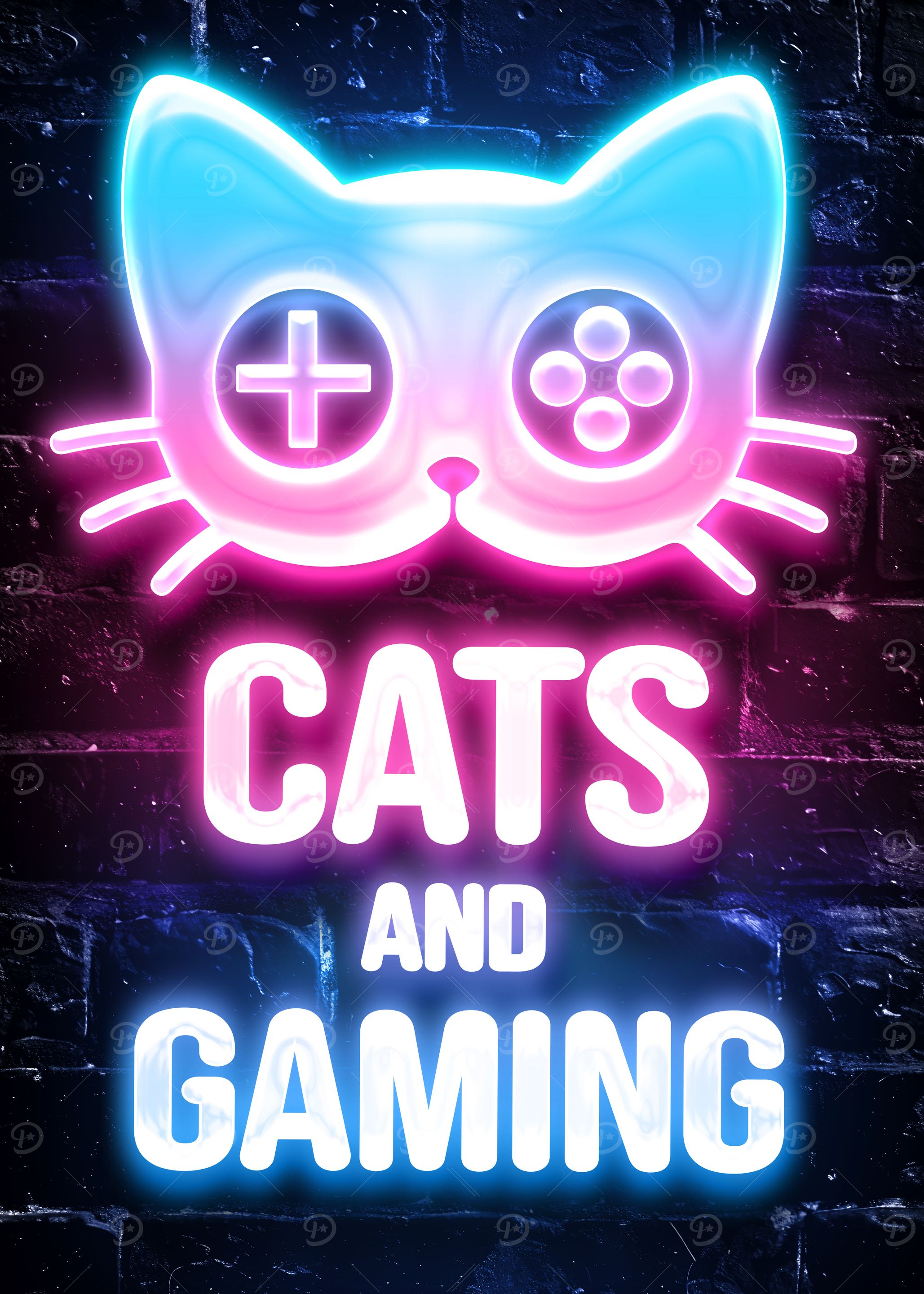 Cats & Gaming Neon Sign