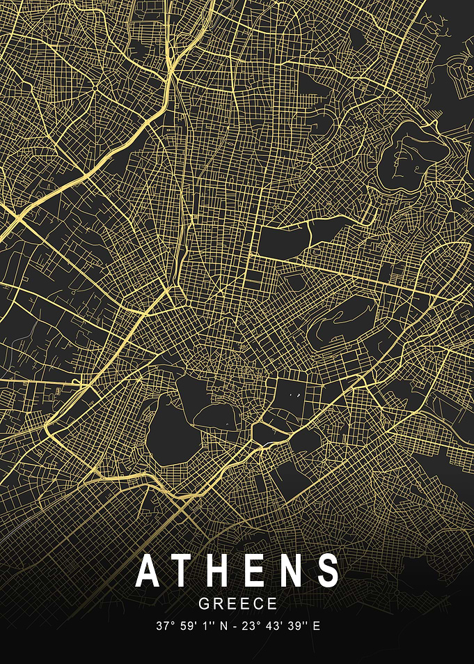 Athens Silver Map