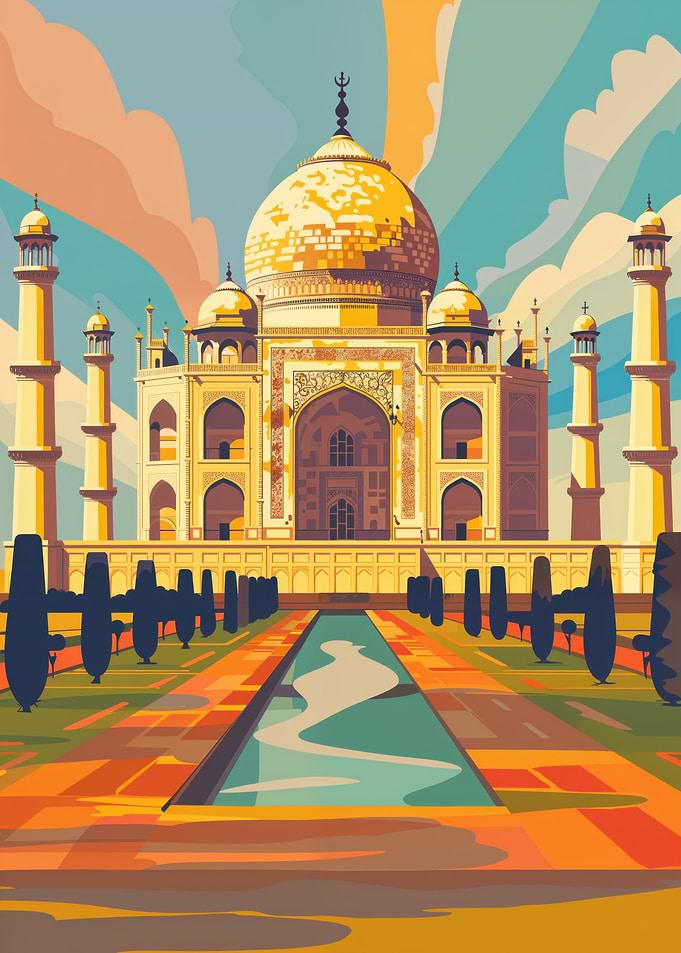 Taj Mahal Illustration