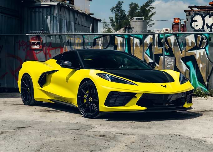 Chevrolet Yellow Corvette C8