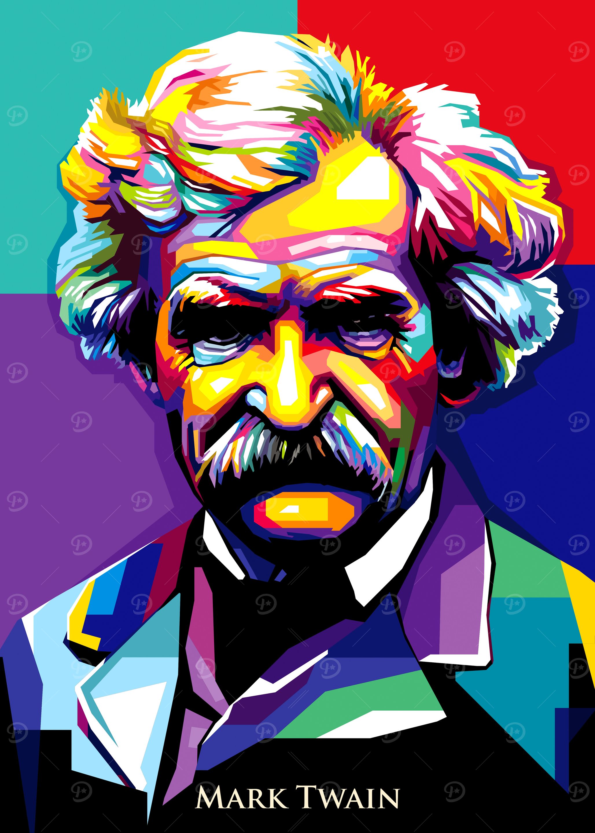 Mark Twain Pop Art Portrait