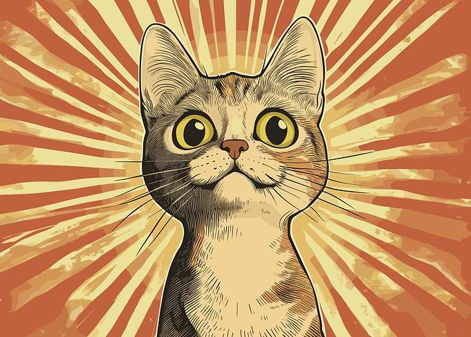 Original Surprised Cat Poster