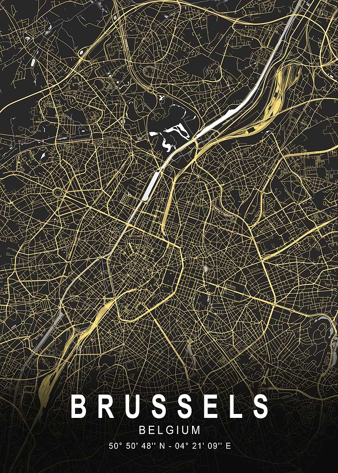 Brussels Silver Map