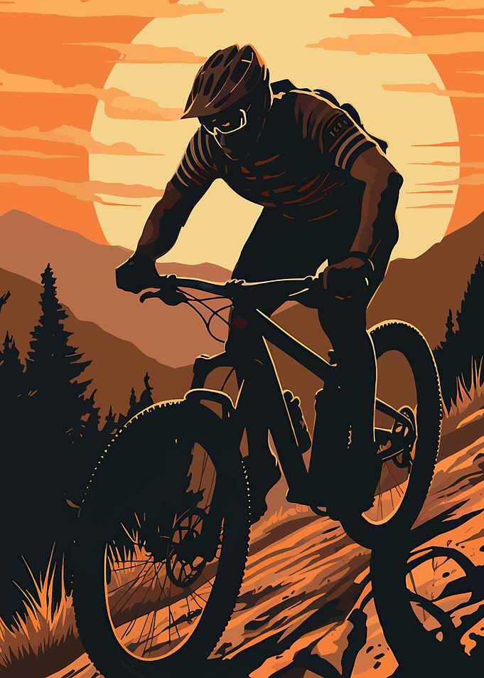 Mountain Biking Sunset