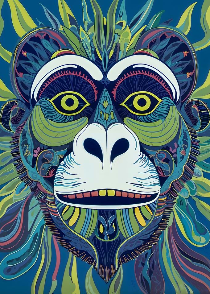 Monkey Face Art