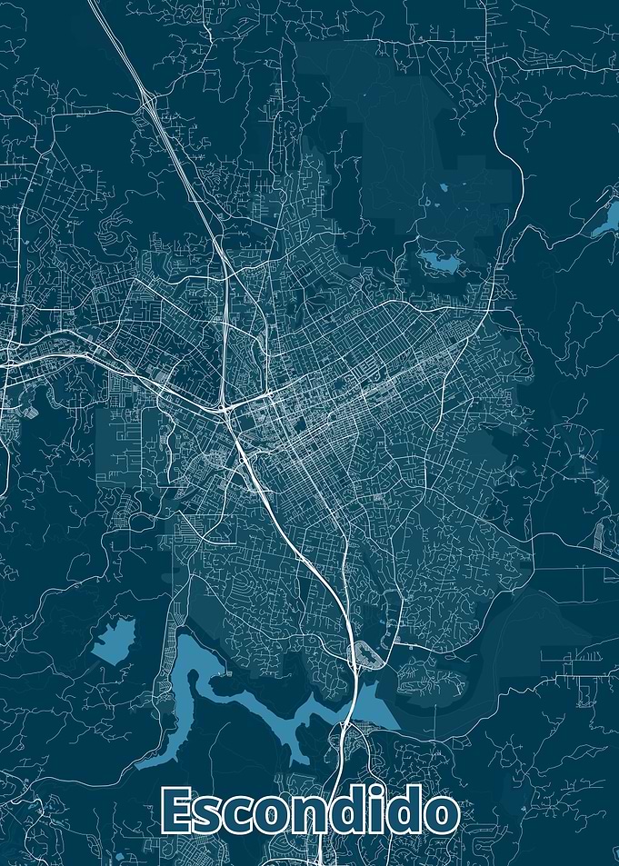 Escondido City Map