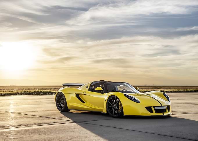 Yellow Hennessey Venom GT Spyder