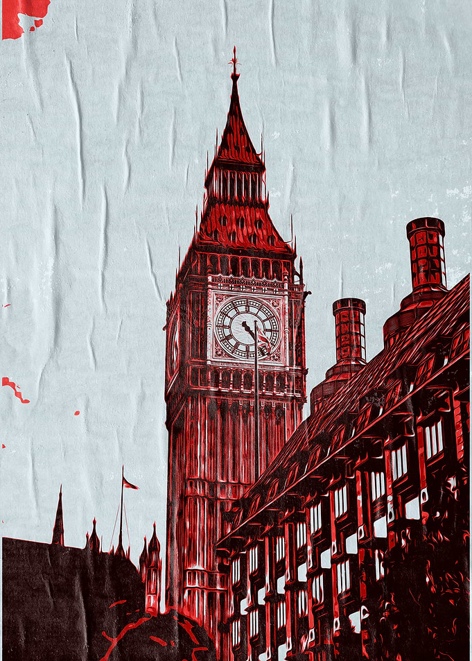 Red London Clock Tower