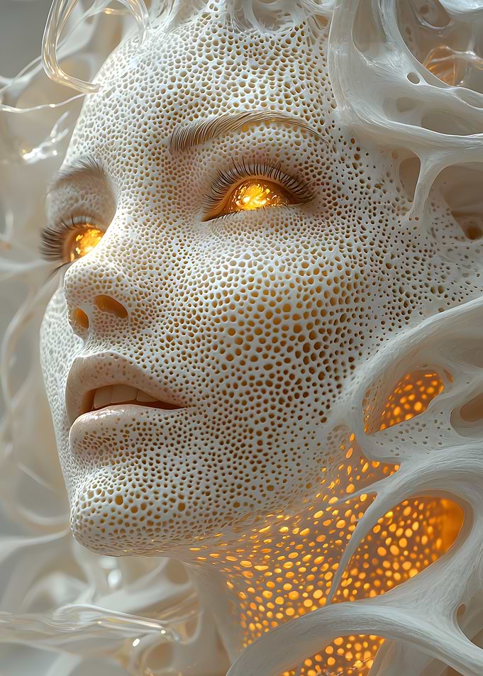 Biomorphic Woman Face