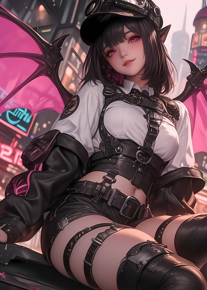 Anime Cyberpunk Angel