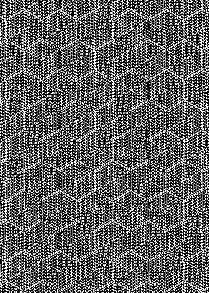Geometric Grey Cube Pattern