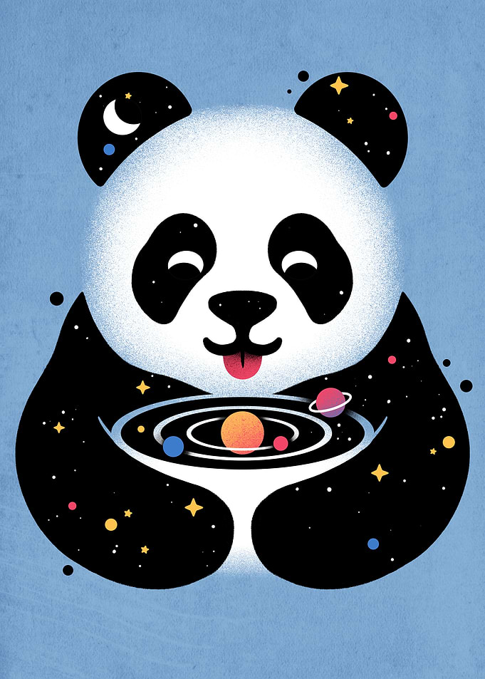 Panda Holding the Universe