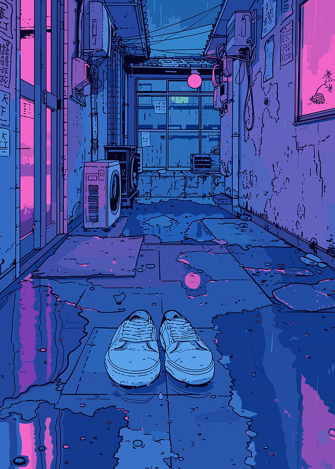 Rainy Night Alleyway